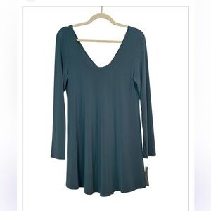 NWT Last Tango Dusty Green 3/4 Sleeve Swing Dress / Tunic Size Large